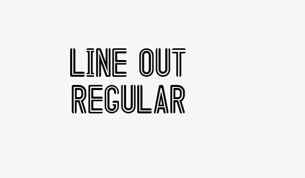 Line out Regular Font