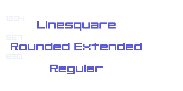 Linesquare Rounded Extended Regular font free