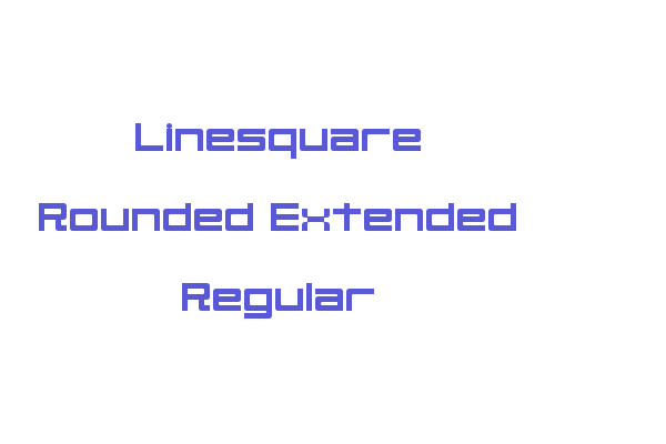 Linesquare Rounded Extended Regular Font