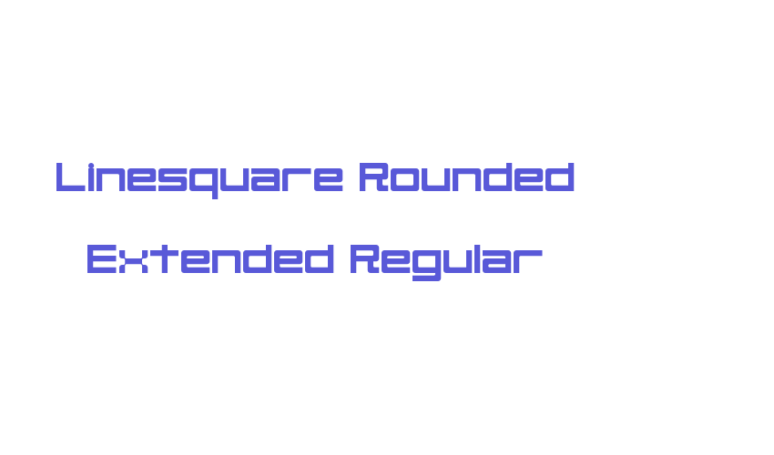 Linesquare Rounded Extended Regular Font