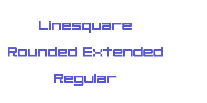 Linesquare Rounded Extended Regular Font