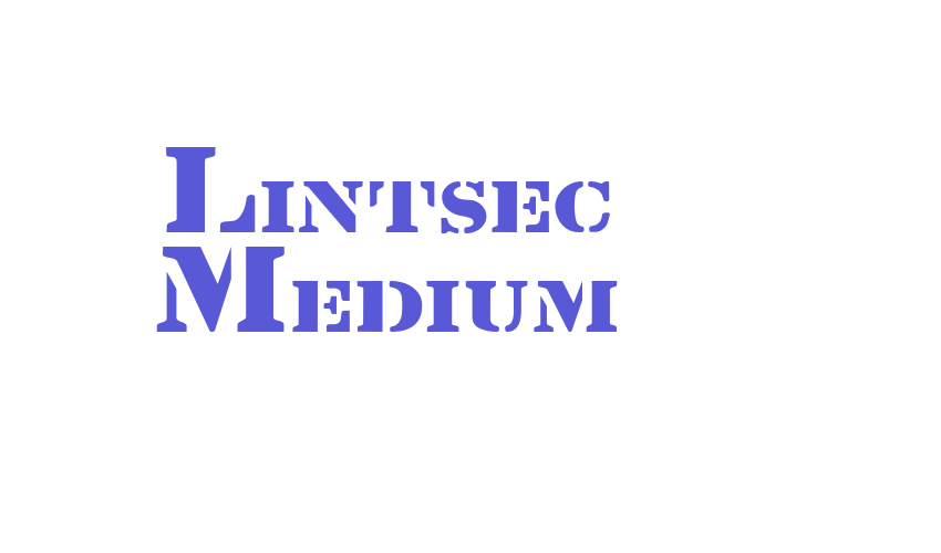 Lintsec Medium Font