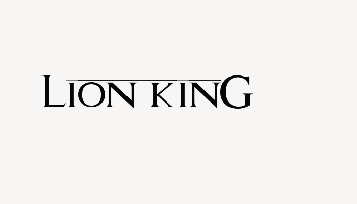 Lion kinG font download