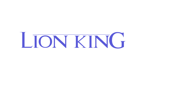 Lion kinG Font Download