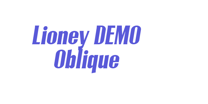 Lioney DEMO Oblique Font Download