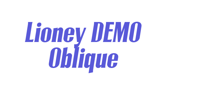 Lioney DEMO Oblique Font