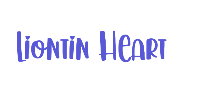 Liontin Heart Font