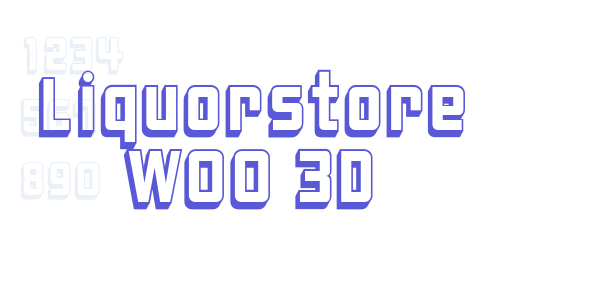 Liquorstore W00 3D font free