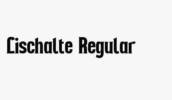 Lischalte Regular Font