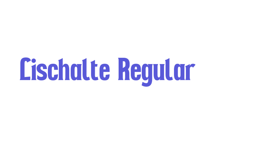 Lischalte Regular Font