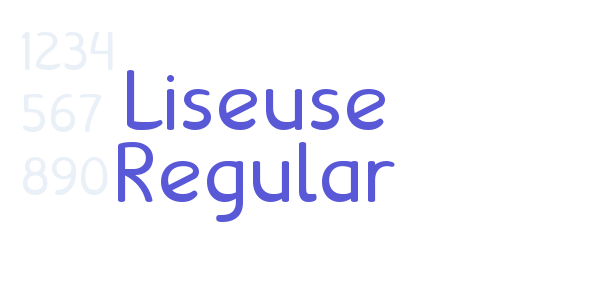 Liseuse Regular font free