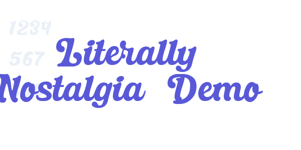 Literally Nostalgia-Demo font