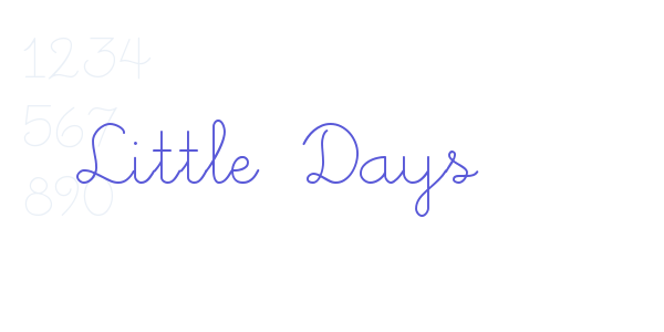 Little Days font free