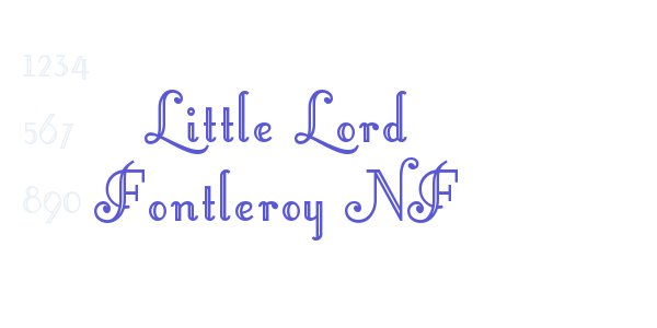 Little Lord Fontleroy NF font