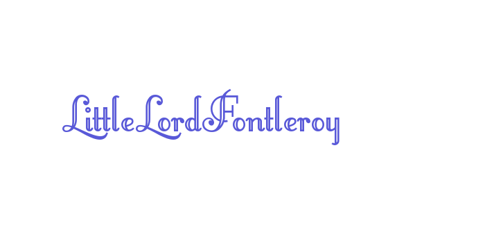 LittleLordFontleroy Font Download