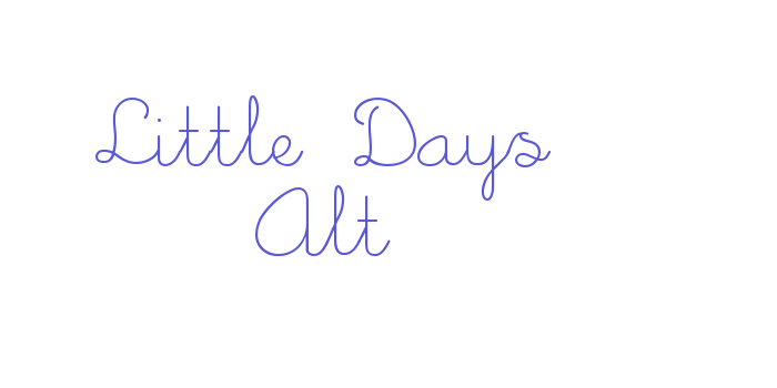 Little Days Alt Font Download