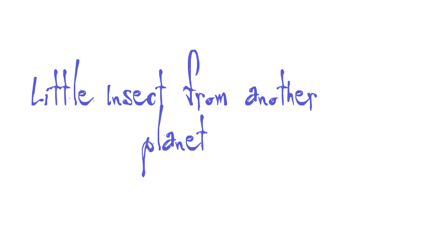 Little Insect from another planet Font Download