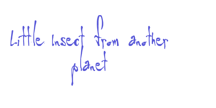 Little Insect from another planet Font Download