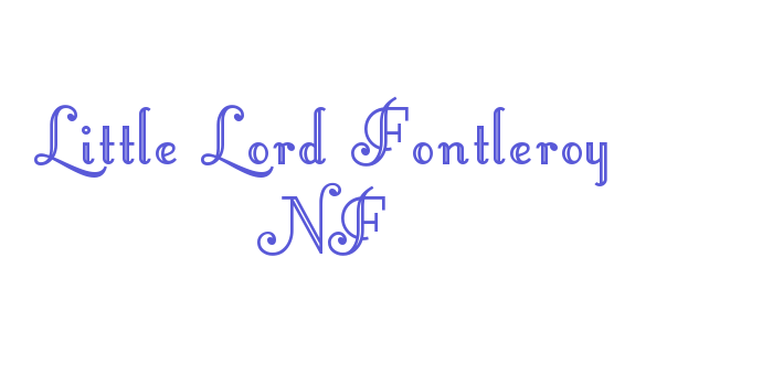 Little Lord Fontleroy NF Font Download