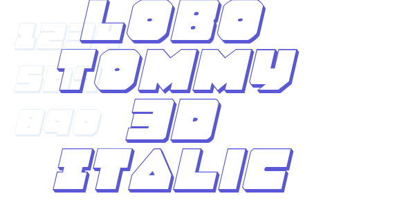 Lobo Tommy 3D Italic font free