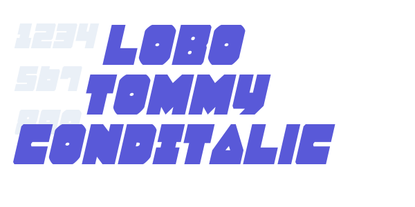 Lobo Tommy CondItalic font free