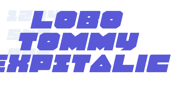 Lobo Tommy ExpItalic font free