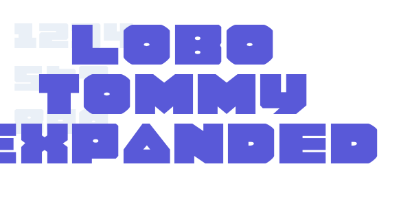 Lobo Tommy Expanded font free