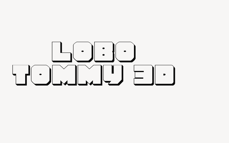 Lobo Tommy 3D Font