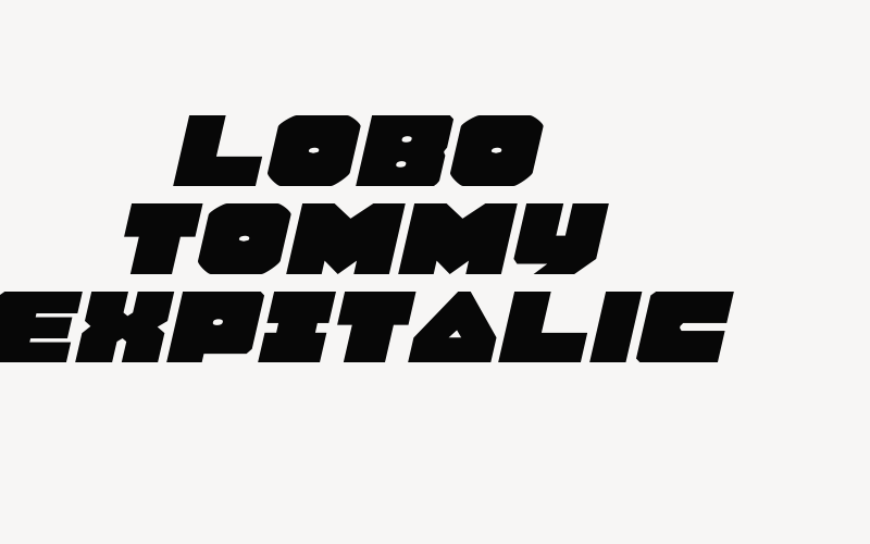 Lobo Tommy ExpItalic Font