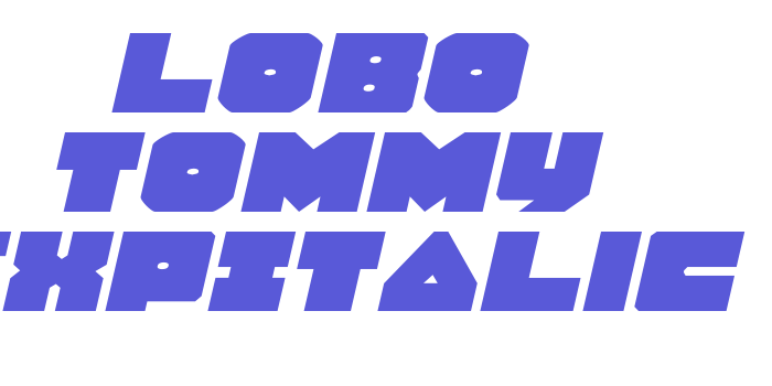 Lobo Tommy ExpItalic Font