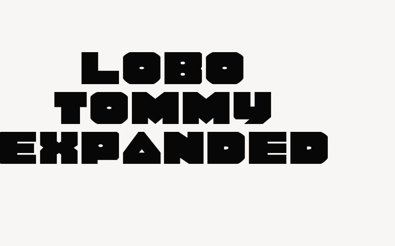 Lobo Tommy Expanded Font