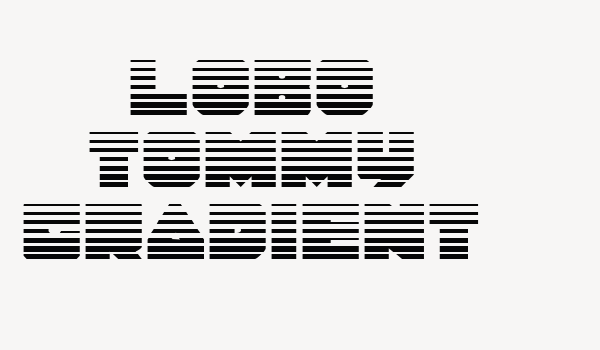 Lobo Tommy Gradient Font