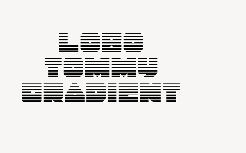 Lobo Tommy Gradient Font