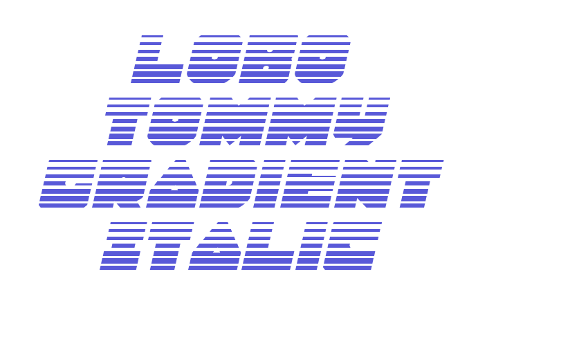 Lobo Tommy Gradient Italic Font