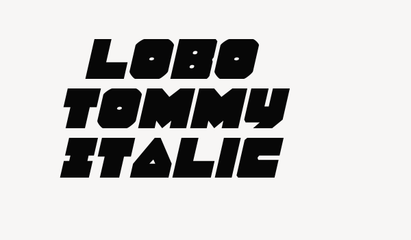 Lobo Tommy Italic Font