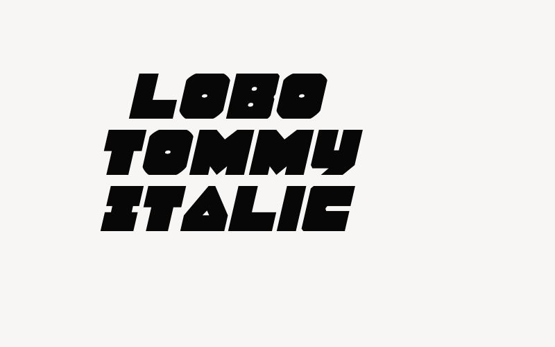 Lobo Tommy Italic Font