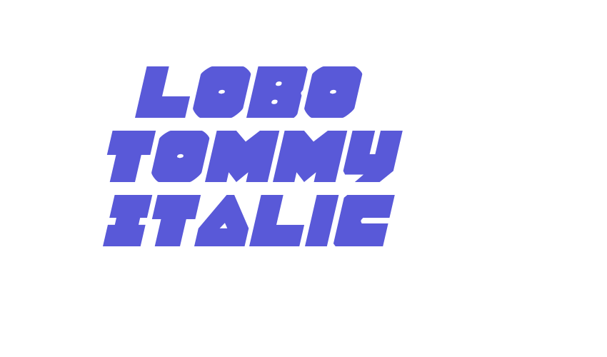 Lobo Tommy Italic Font