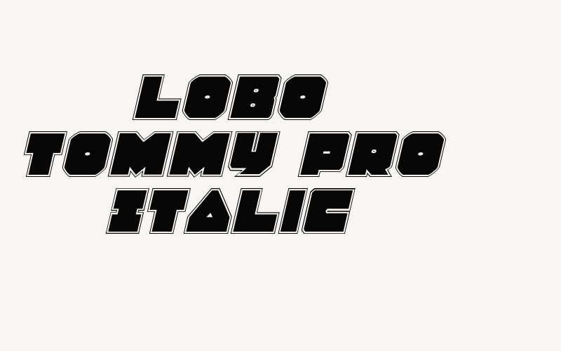 Lobo Tommy Pro Italic Font