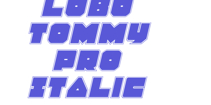 Lobo Tommy Pro Italic Font