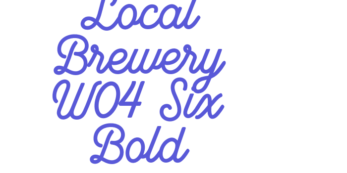 Local Brewery W04 Six Bold Font