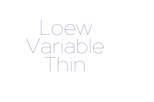 Loew Variable Thin Font