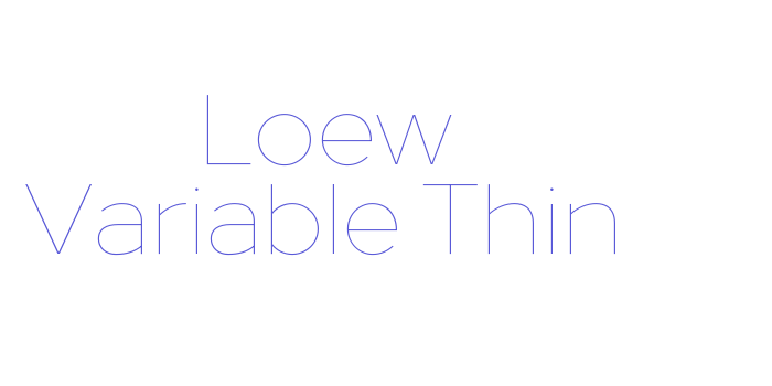 Download Loew Variable Thin Font