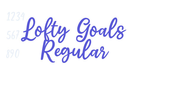 Lofty Goals Regular font