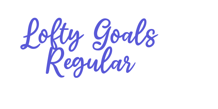 Lofty Goals Regular Font