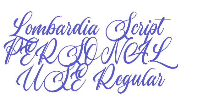 Lombardia Script PERSONAL USE Regular Font Download