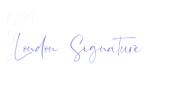 London Signature font free