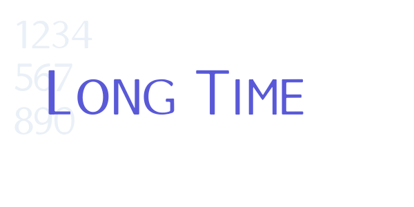 Long Time font free