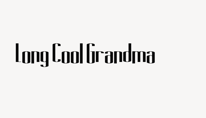 Long Cool Grandma font download