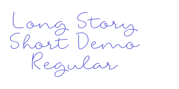 Long Story Short Demo Regular Font Download