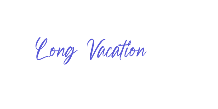 Long Vacation Font